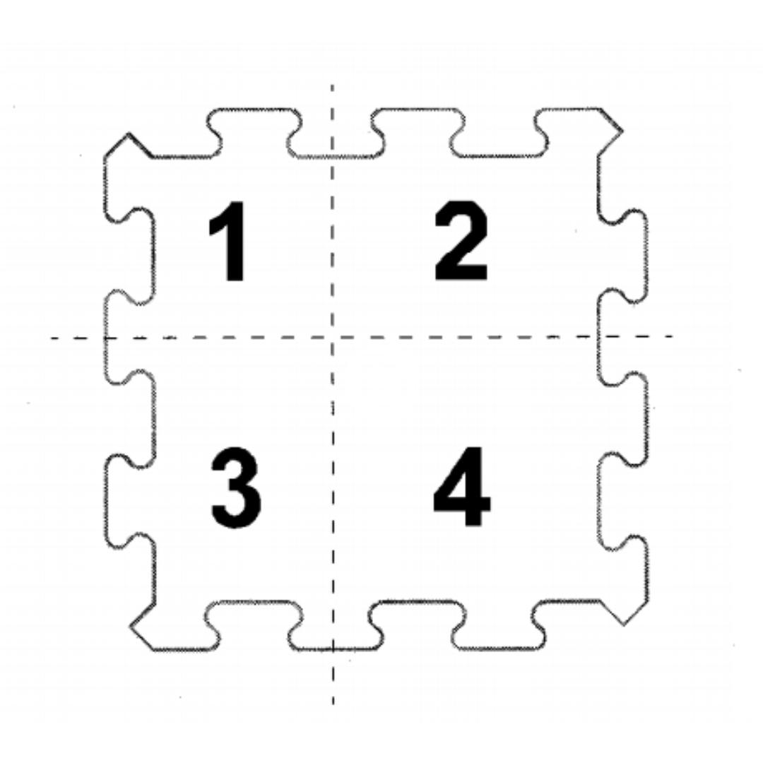 postup pokladky gumove puzzle